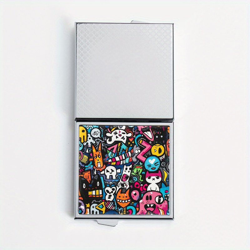 Graffiti Pattern Square Pill Box