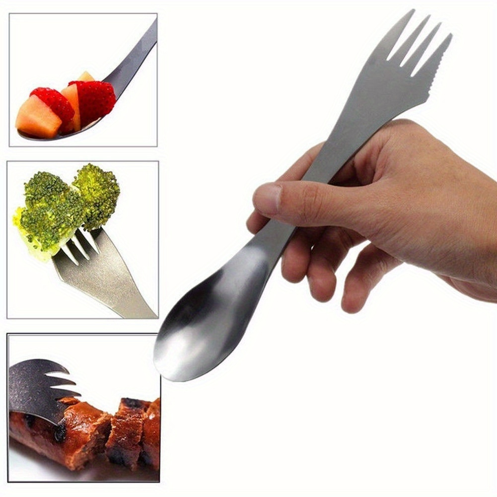 3-in-1 Utensils Spork Combo Travelling Gadget Cutlery Tableware Spoon Fork Cutter Travel Camping Hiking Picnic