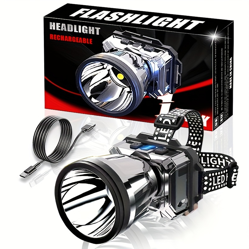 

Headlamp Rechargeable, High-intensity Usb Rechargeable Headlamp Multipurpose Led Light For Night Cycling, Hiking, Fishing & Home Use - Durable, Waterproof Outdoor Headlight