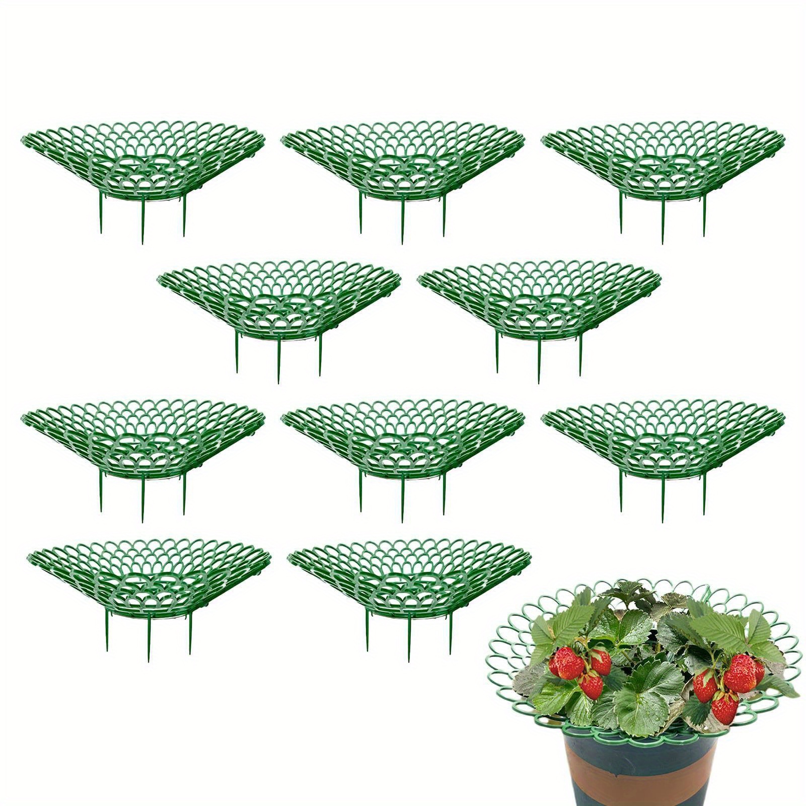 

10pack Strawberry Supports - Strawberry Plant Support Stand Strawberry Growing Racks Protector Strawberry Growing Frame