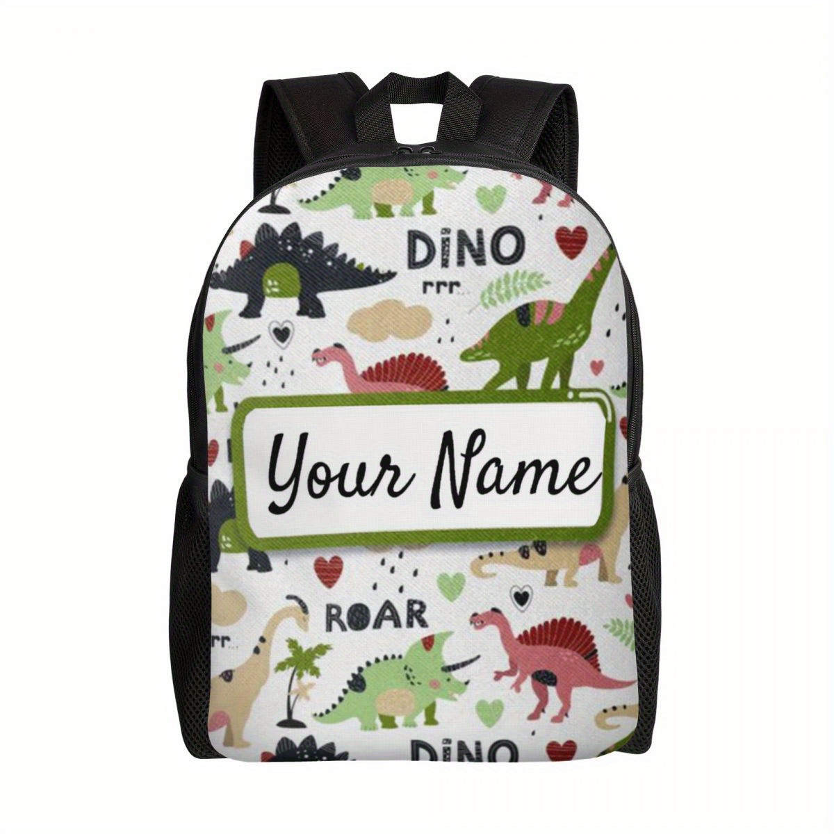 

Dinosaurs Patten Backpack, Personalized Travel & School & Commuting Backpack - Add Your Text, Durable & Unique Backpack, Ideal For Men & Women