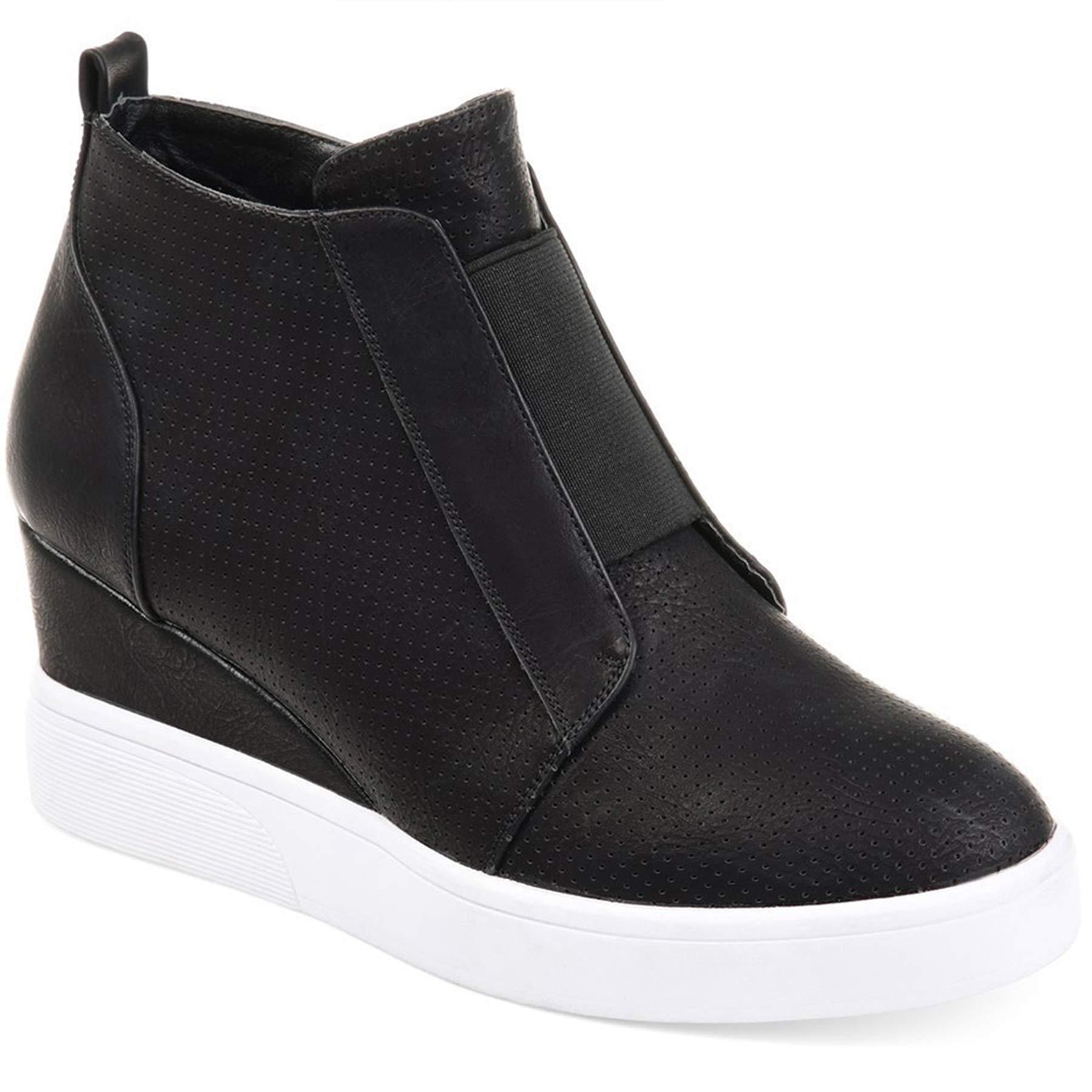 womens wedge sneakers hidden heel zip comfortable breathable Temu