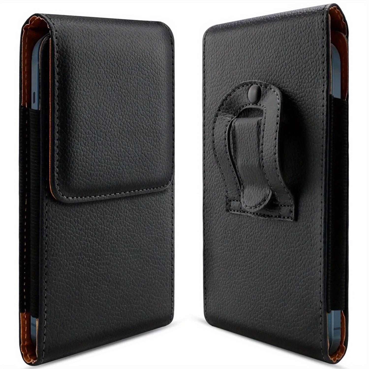 

Pu Leather Vertical Pouch Holster Cell Phone Wallet Bag With Waist Belt Clip For 5.5-6.9inch Cellphone