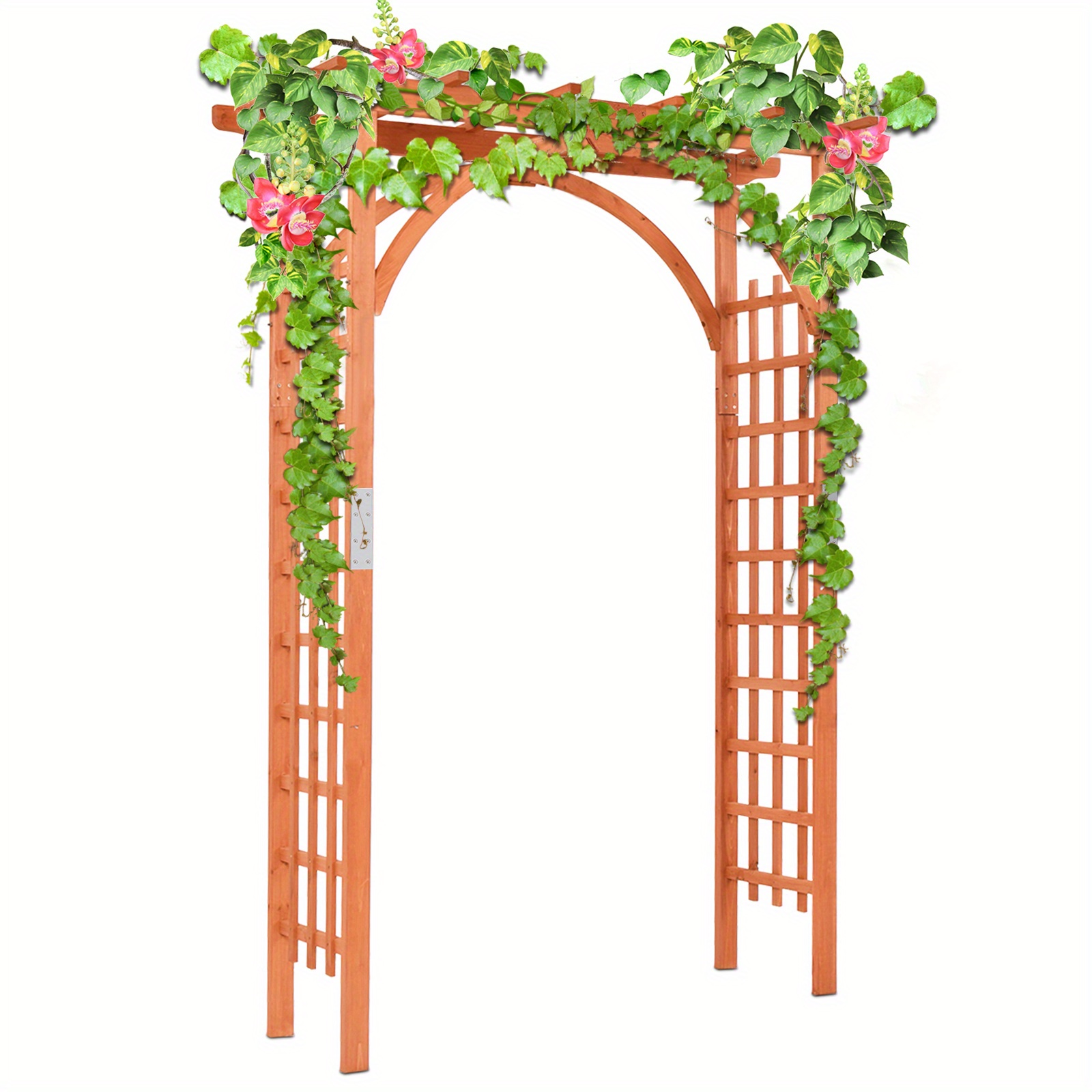 

Premium Outdoor Wooden Cedar Arbor Arch Pergola Trellis Wood Garden Yard Lattice