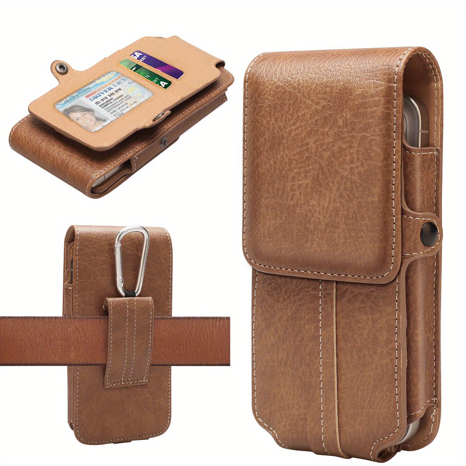 5 2 7 2 inch cell phone pouch case cover durable pu leather - Temu