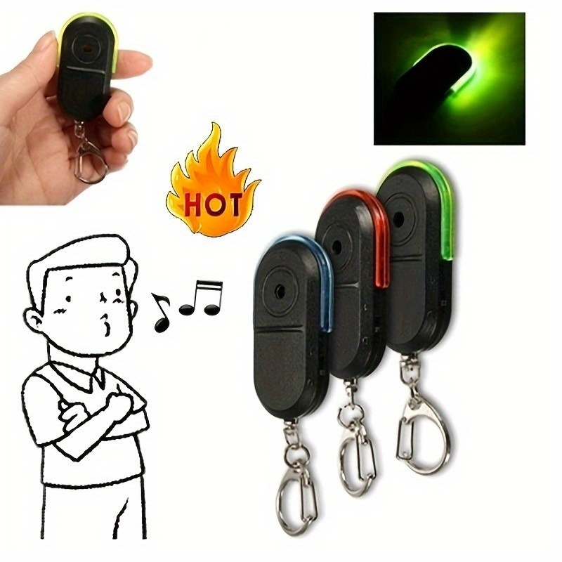 

4pcs Key Finder Locator - Whistle, Clap, Flashlight Activated - Retrieval