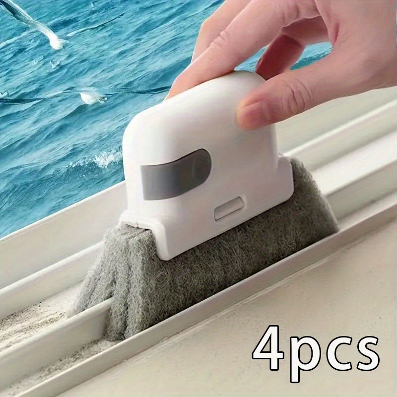 

4pcs Universal Window And Door Track Cleaning Brush - Clean Small And Frames For A Home, Cleaning Supplies, Cleaning Tool, Back To School Supplies