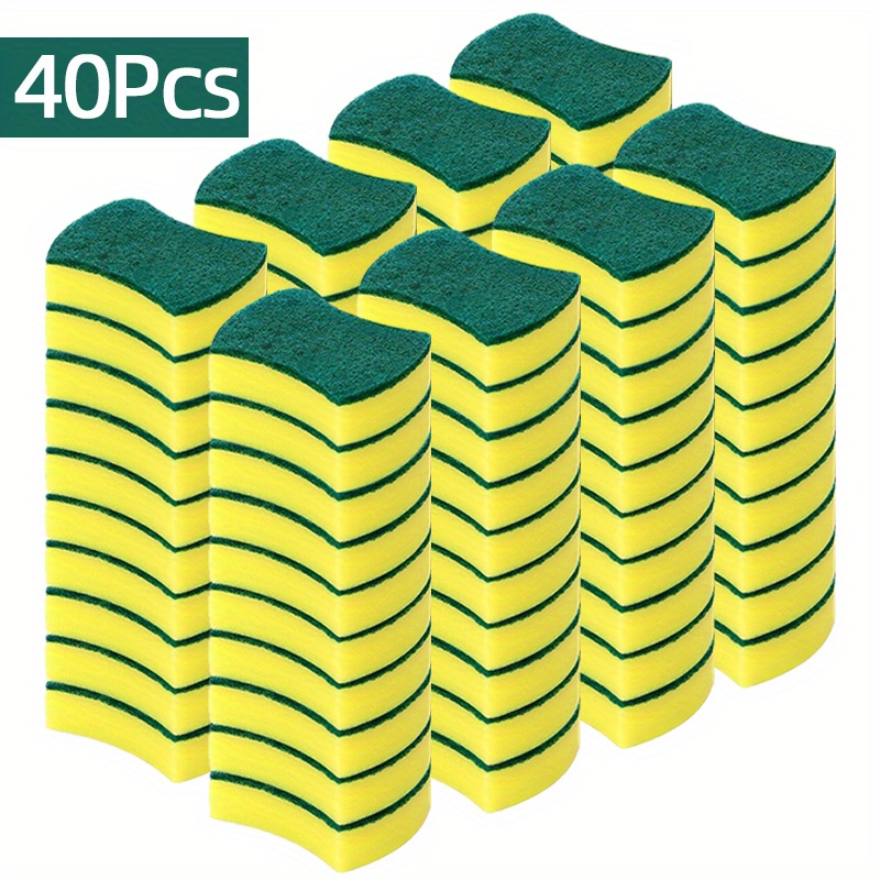 10/20/40pcs Kitchen Cleaning Sponge, Dish Towel, Scouring Pad, Dishware Anti-Scratch Scrubbing Sponge, Halloween gift, Christmas gift