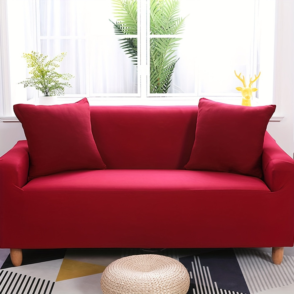 

3 Seater Polyester Fiber Sofa Chair Cover Sofa Cover Sofa Cover Red