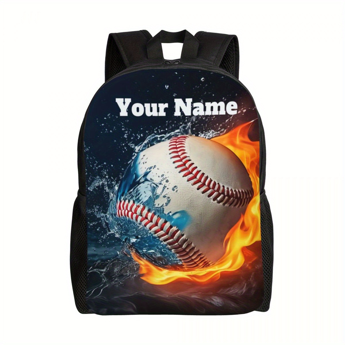 

Add Your , Custom Laptop Backpack For Men Women, Lightweight Bookbag Schoolbag, Casual Rucksack Computer Bag For Daily Commute, Perfect For Baseball Team