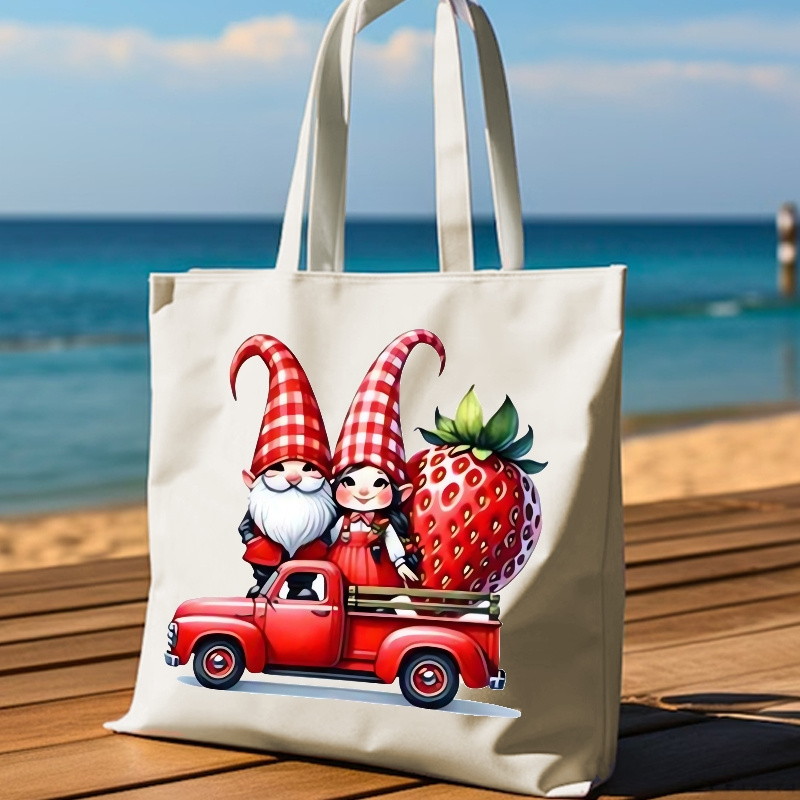 Strawberry Tote Bag Cute Canvas Tote Bag Women Strawberry Temu