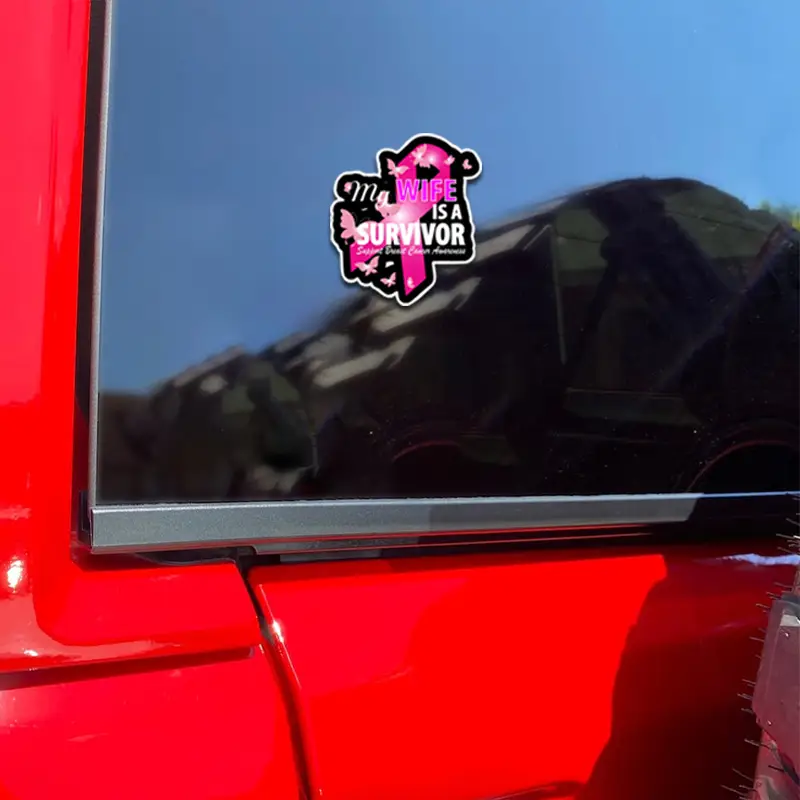 Calcomanía De Vinilo Rosa Para Ventana De Automóvil, Cinta