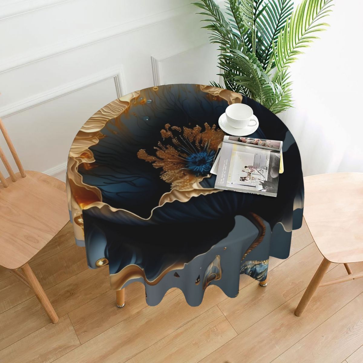 

Nappe Ronde en à Imprimé 1pc - Imperméable, Résistante à l'Huile et Isolante Thermique Tables à et de Café - Parfaite les Fêtes d'Année & la Décoration de la