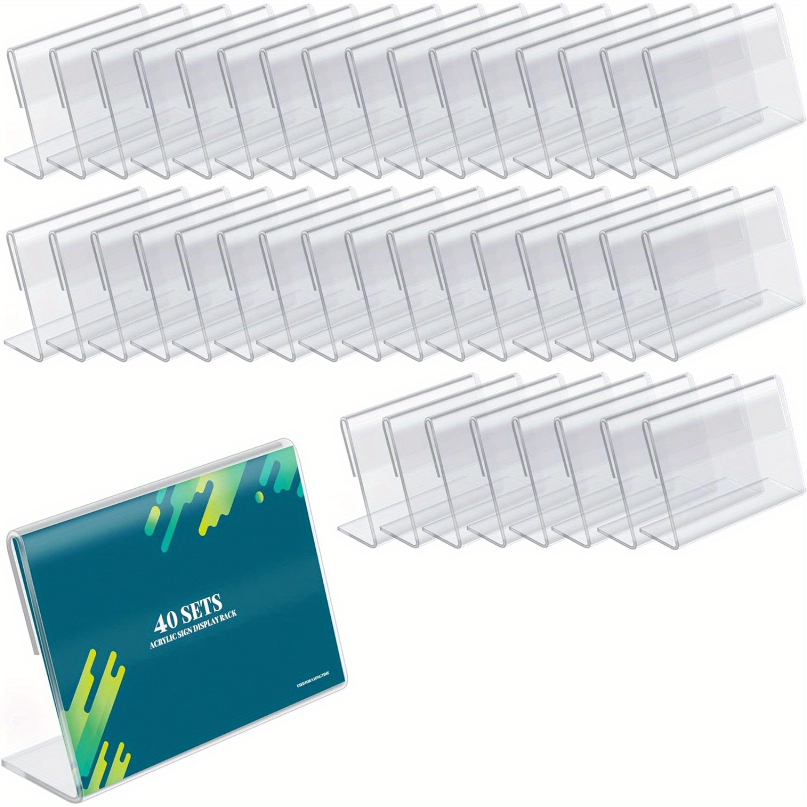 

40pcs Clear - L-shaped, Display Stands For , & Labels - For , ,