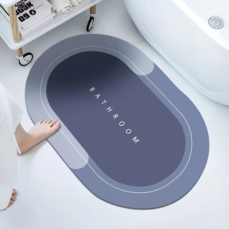 

Quick Drying Water-absorbent Mats: Stylish Anti-slip Bathroom & Kitchen Entrance Foot Mats - No Fragrance