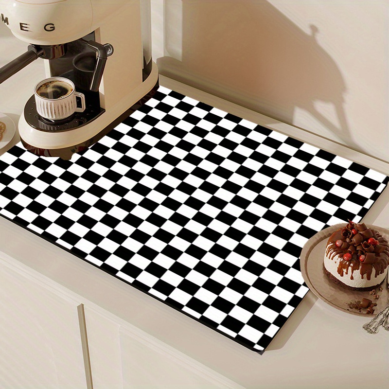 

1pc Multi- Kitchen Mat - Absorbent, Non-slip Dish Drying Pad For Sink & Countertops, Heat-resistant Coaster