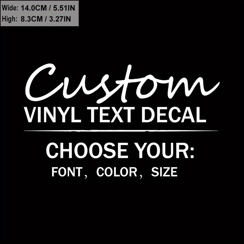 

Text Decals: Choose Your , Color, And Size - Car Decals And More