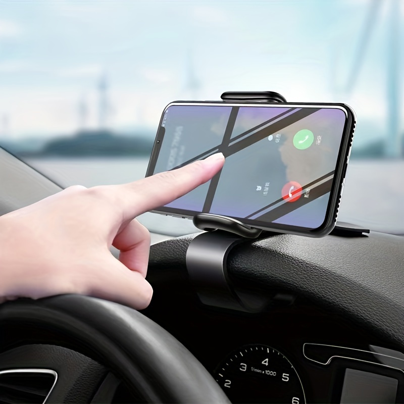 

1pc Universal Car Phone Holder Mount Clip Dashboard Easy Installation Non-slip Stand For Iphone, Xiaomi, Oppo, Vivo, Samsung, - Durable Abs Material, No Battery Required