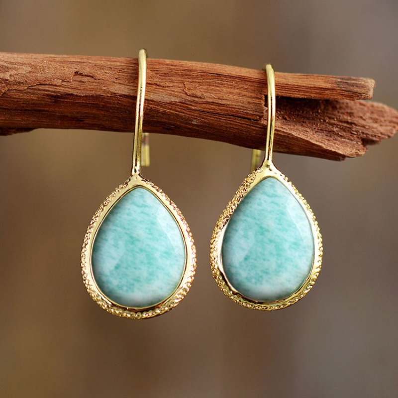 

2pcs Retro Bohemian Earrings Imitation Turquoise Earrings Men's And Women's Earrings Vintage Earrings Jewelry Birthday Party Anniversary Gift Earrings Christmas Earrings Valentine's Day Gift