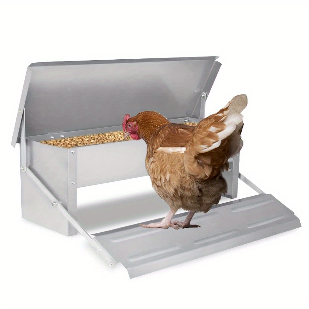 

Fivmen Automatic Chicken Feeder - 5 Kg/10 Kg Chicken Feeder Made Of Galvanised Steel For Poultry, Waterproof And Rat-proof