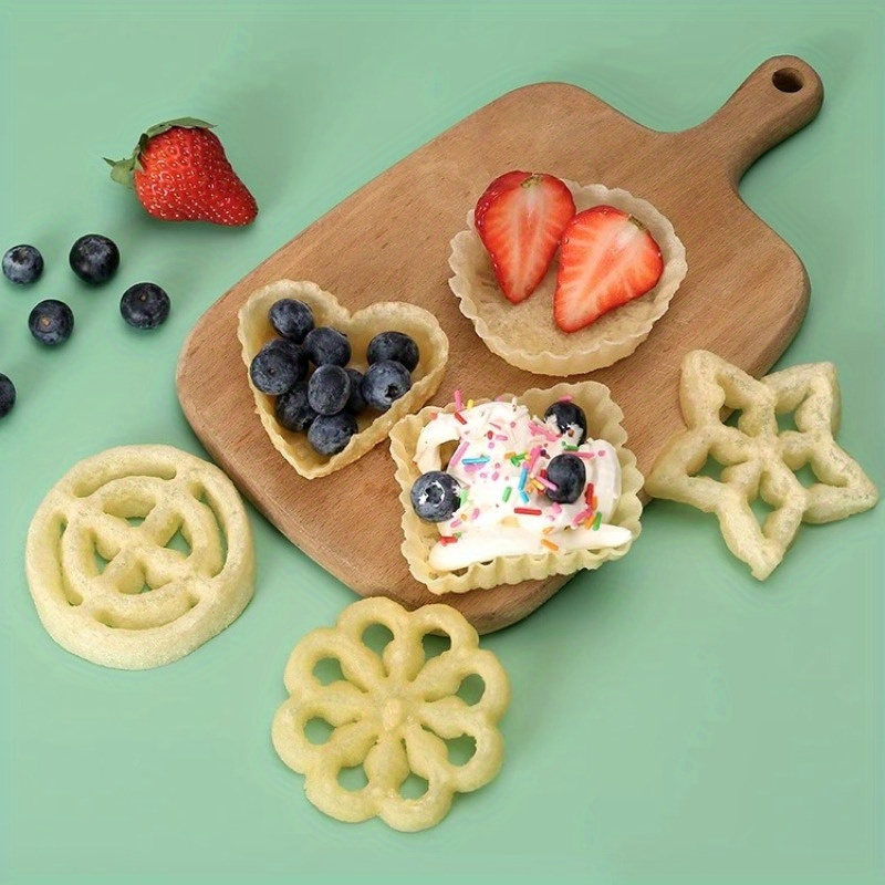 

Rosette Timbale Iron Set With Flower & Geometric Shaped Fried Dough Molds - Perfect For Baking Delicious Pastries And Snacks At Home