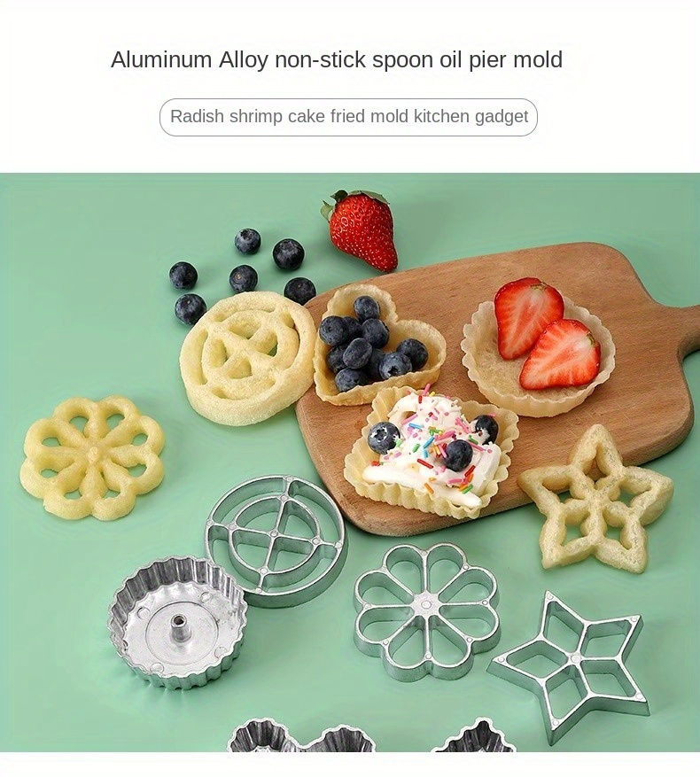 Rosette Iron Rosette Waffle Molds Creative Cake Printing Cookie Pastry Mold Frying Mold Kitchen Gadget I3511453080