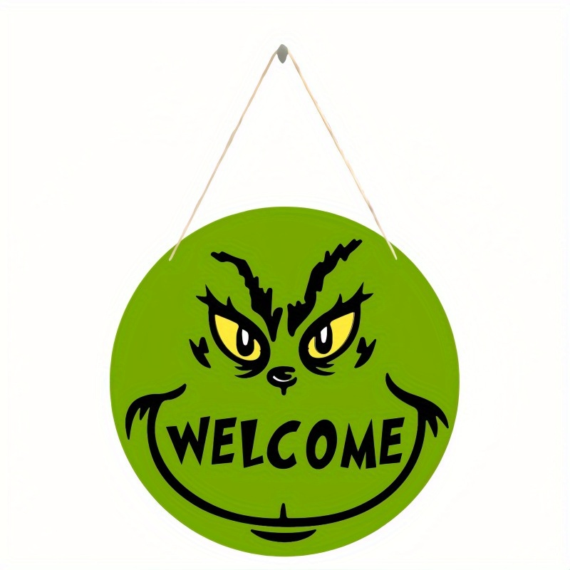 

Vintage-style Wooden Christmas Welcome Sign - Front Door Hanging Decor For Home & Farmhouse