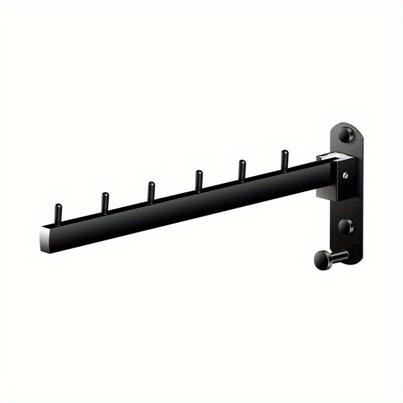 

Heavy-duty Stainless Steel Wall Mounted Coat Rack With Swing Arm - Perfect For Bathroom, Bedroom, Laundry Room Storage