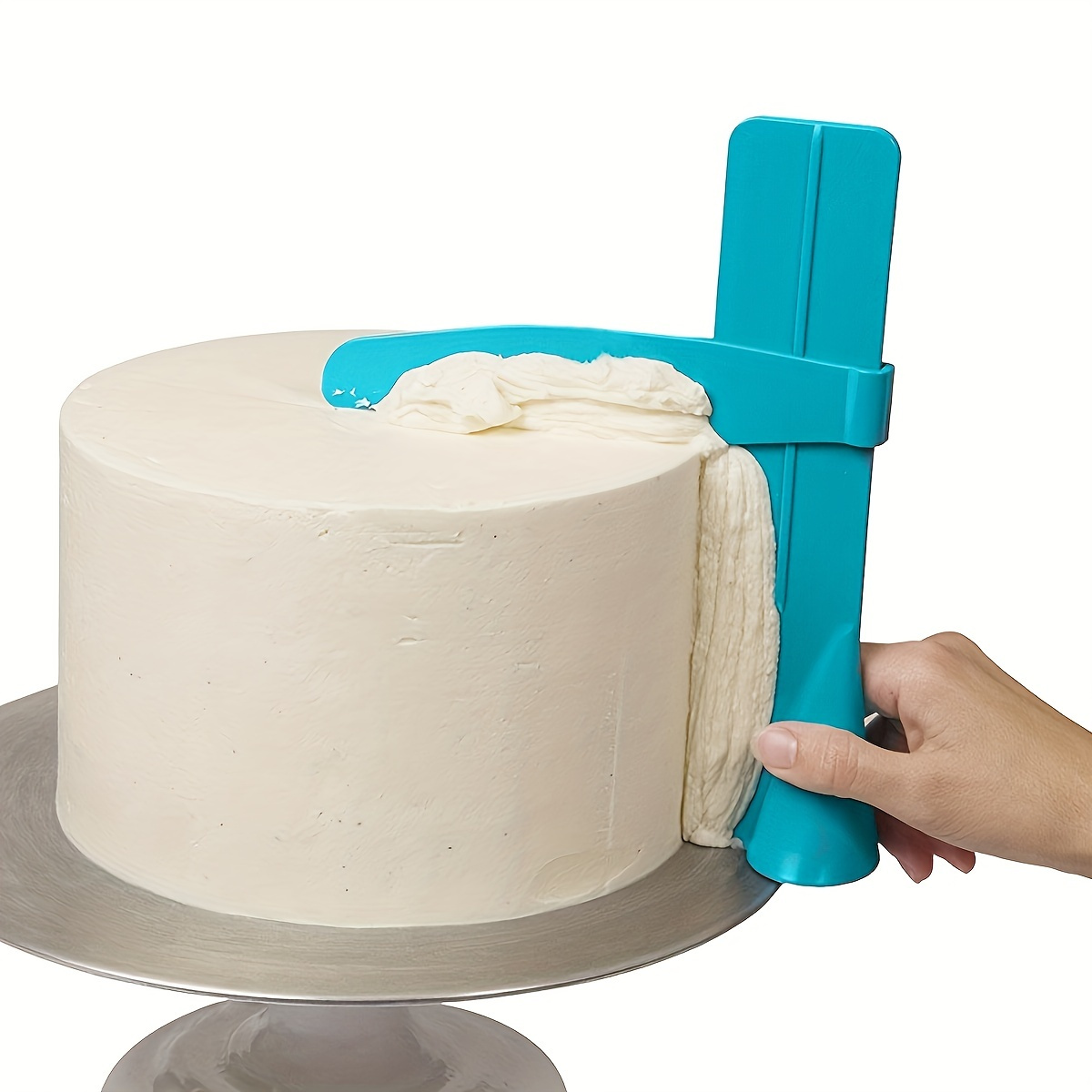 

1-set Adjustable Cake Scraper And Smoother - Perfect Cake Top Decorator - Essential Baking Tool For Home And Professional Use