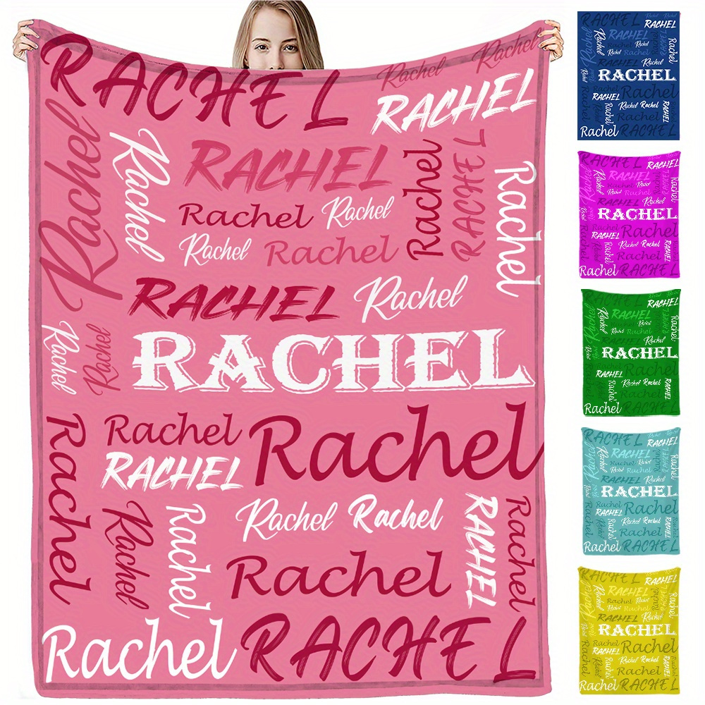 

Customizable Flannel Throw Blanket - Personalize With Your Name, Soft & Warm For Cozy Naps, Camping & Travel - Perfect Gift For Friends, Family & Lovers