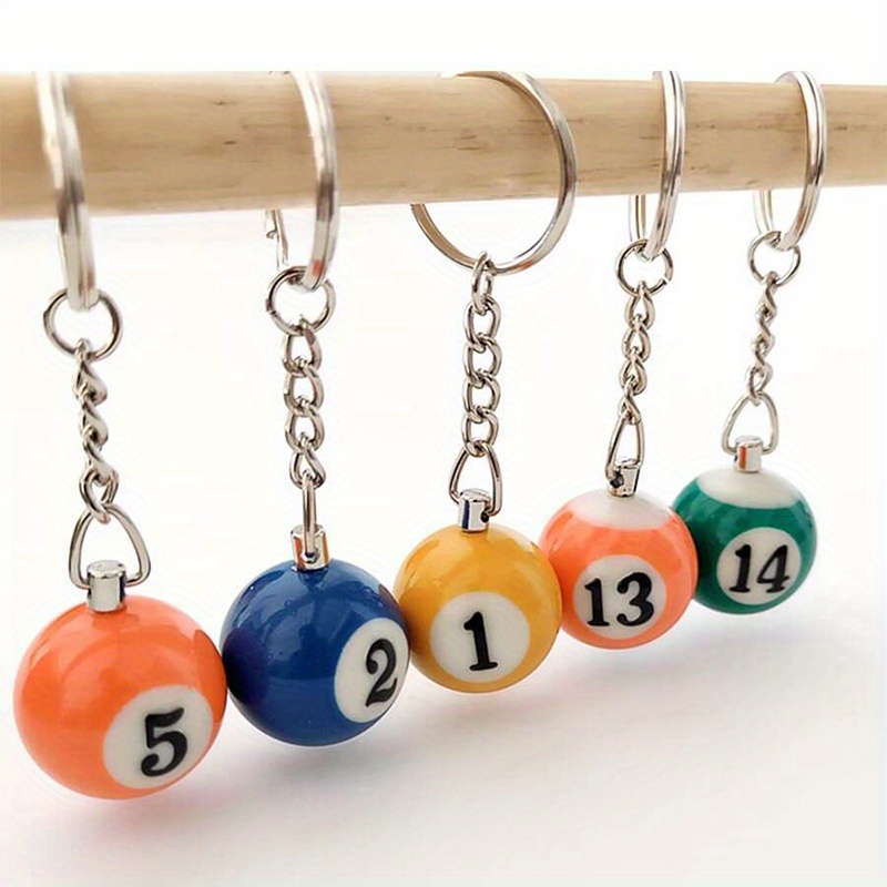 

[customer ] 3pcs Billiard Ball Keychains - Stylish Resin Key Rings For Men, Perfect Gift & Brothers