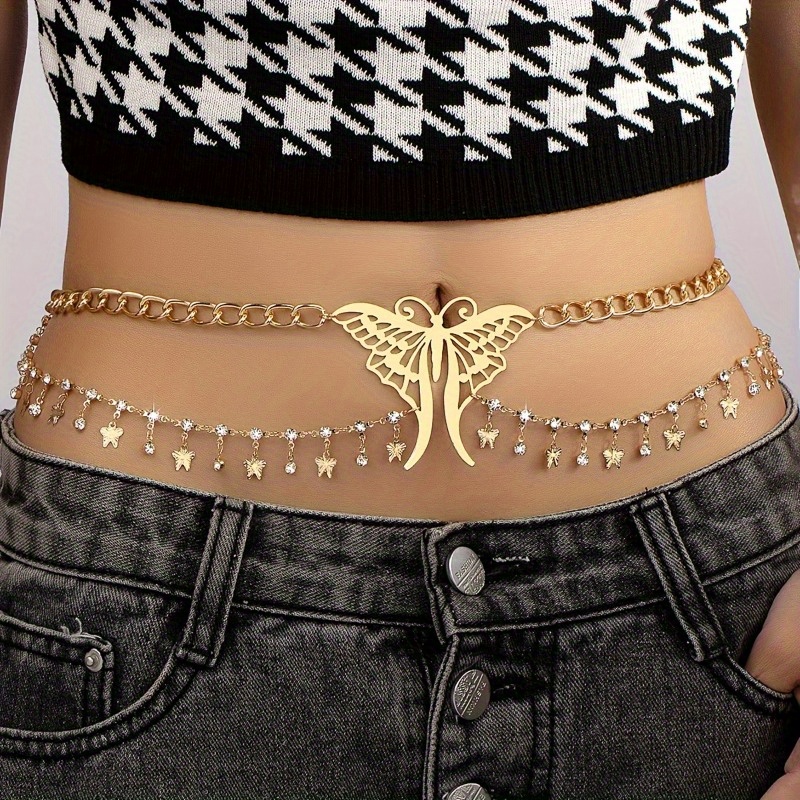 

1pc Exaggerated Hollow Butterfly Charm Body Chain Sexy Punk Style Delicate Female Body Jewelry