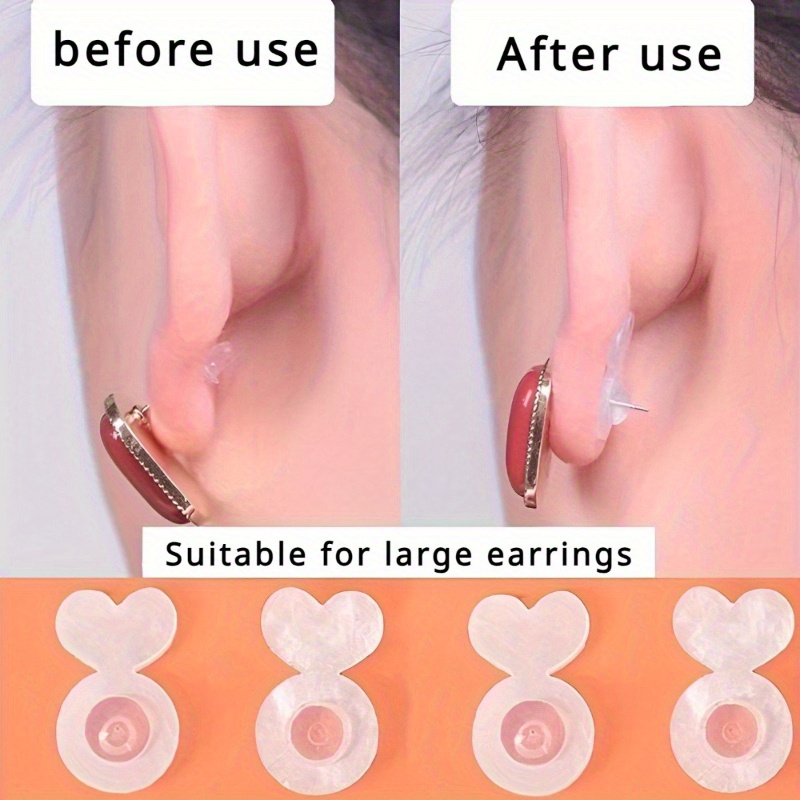 

10pcs/20pcs, Silicone Earring Backs For Droopy Ears, Invisible Lifters For Heavy Earrings, Secure Earring Support For Studs