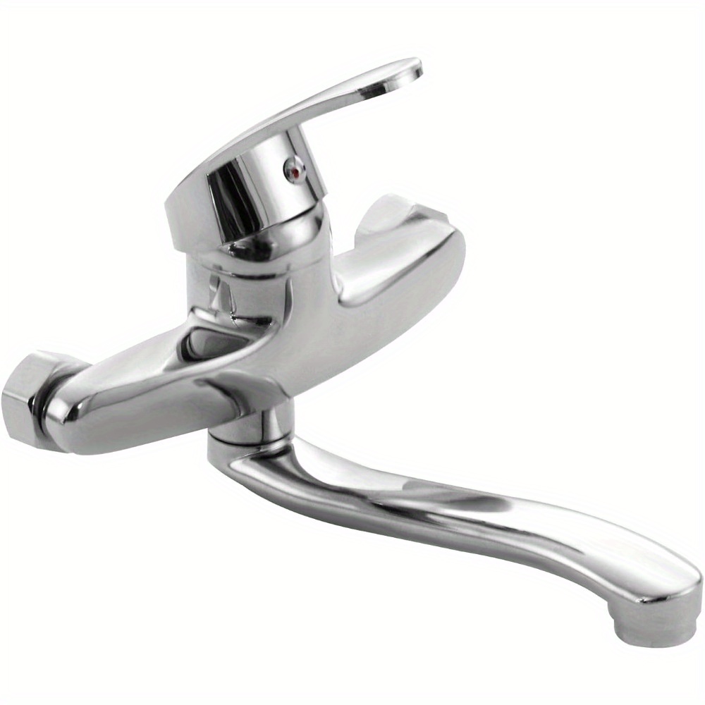 Wall Mounted Kitchen Faucet Mixer Tap Kitchen Sink Hot And Cold Plated Single Handle Mixer Faucet