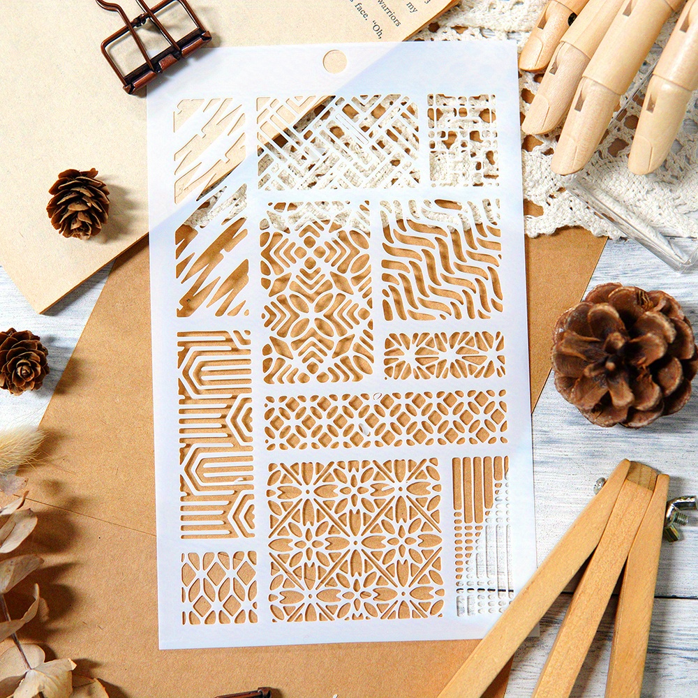 Lace design plastic stencil set diy scrapbooking card making - temu united  kingdom