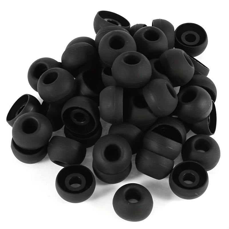 

50pcs Soft Silicone Earbud Tips - Comfortable In-ear Headphone Covers For Sound & Noise Isolation, /clear