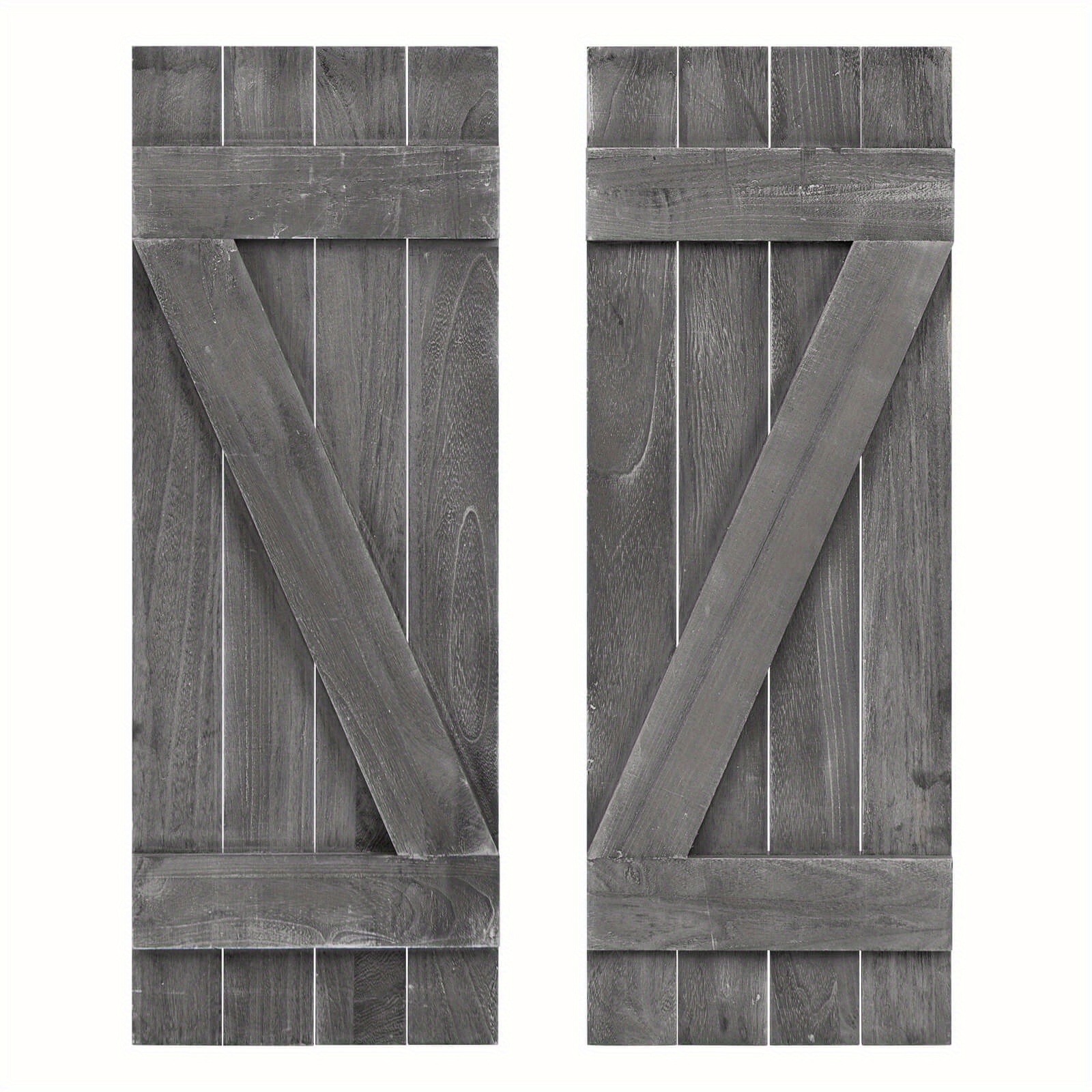 

Lifezeal Window Shutter Set Of 2 Paulownia Wood Wall Decor W/antiqued Surface