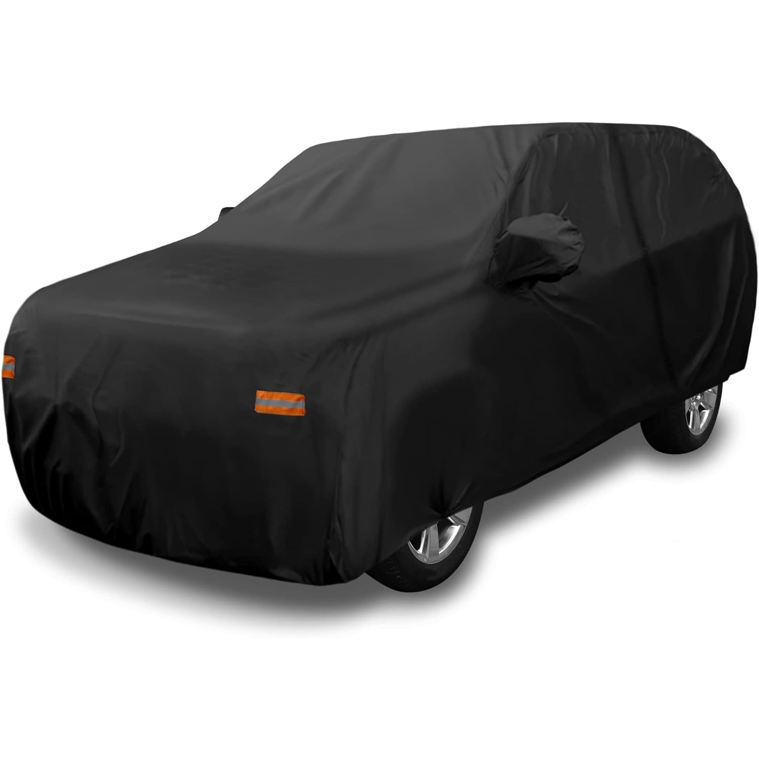 TEMU Suv Car Cover For 4 Door 2007-2024 Outdoor Waterproof Sun Rain Dust Wind Snow Protection 190t Pu W/driver Door Zipper