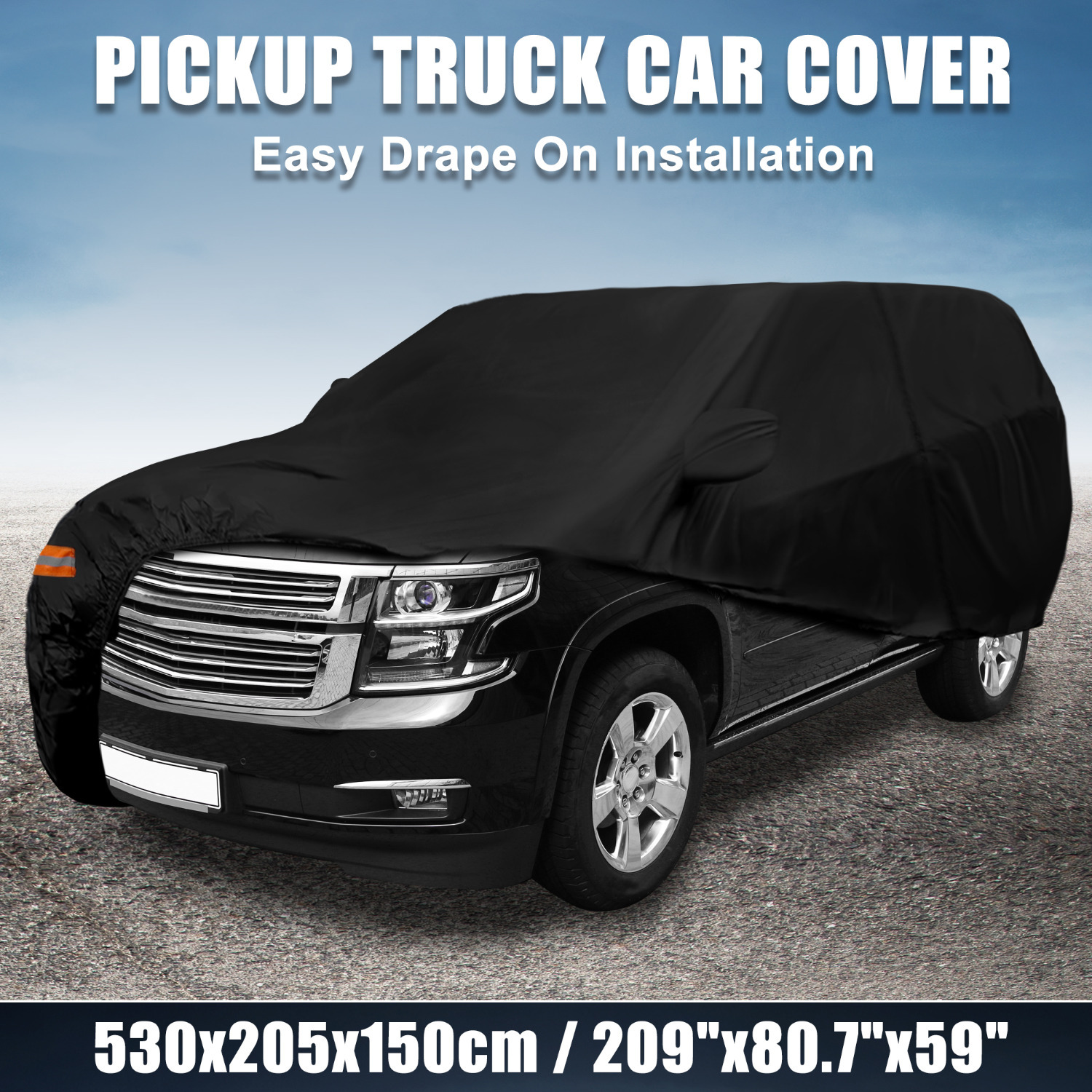 

Suv Car Cover For Chevrolet 4 Door 2007-2024 Outdoor Waterproof Sun Rain Dust Wind Snow Protection 190t Pu W/driver Door Zipper