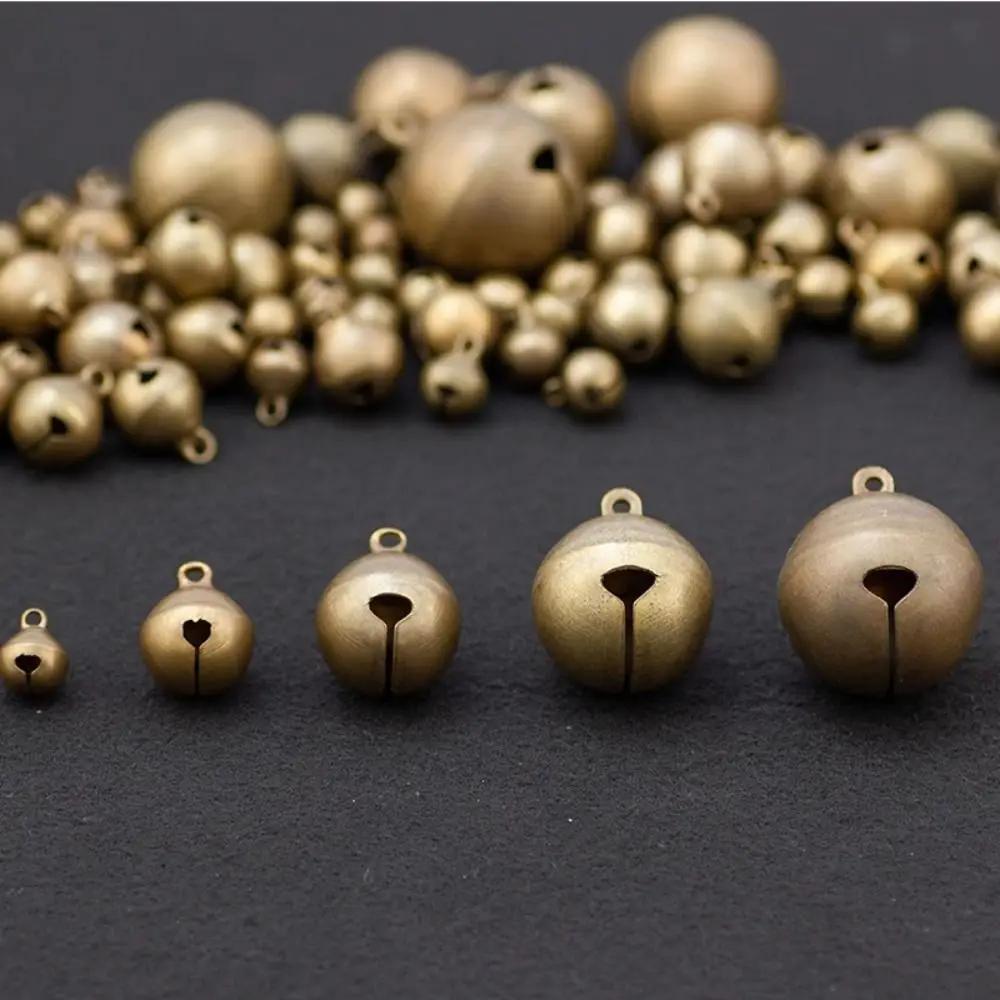 

20pcs Bronze Metal Loose Beads Festival Party Christmas Decoration Diy Crafts Accessories Vintage Material Copper Open Christmas Decoration Small Bell