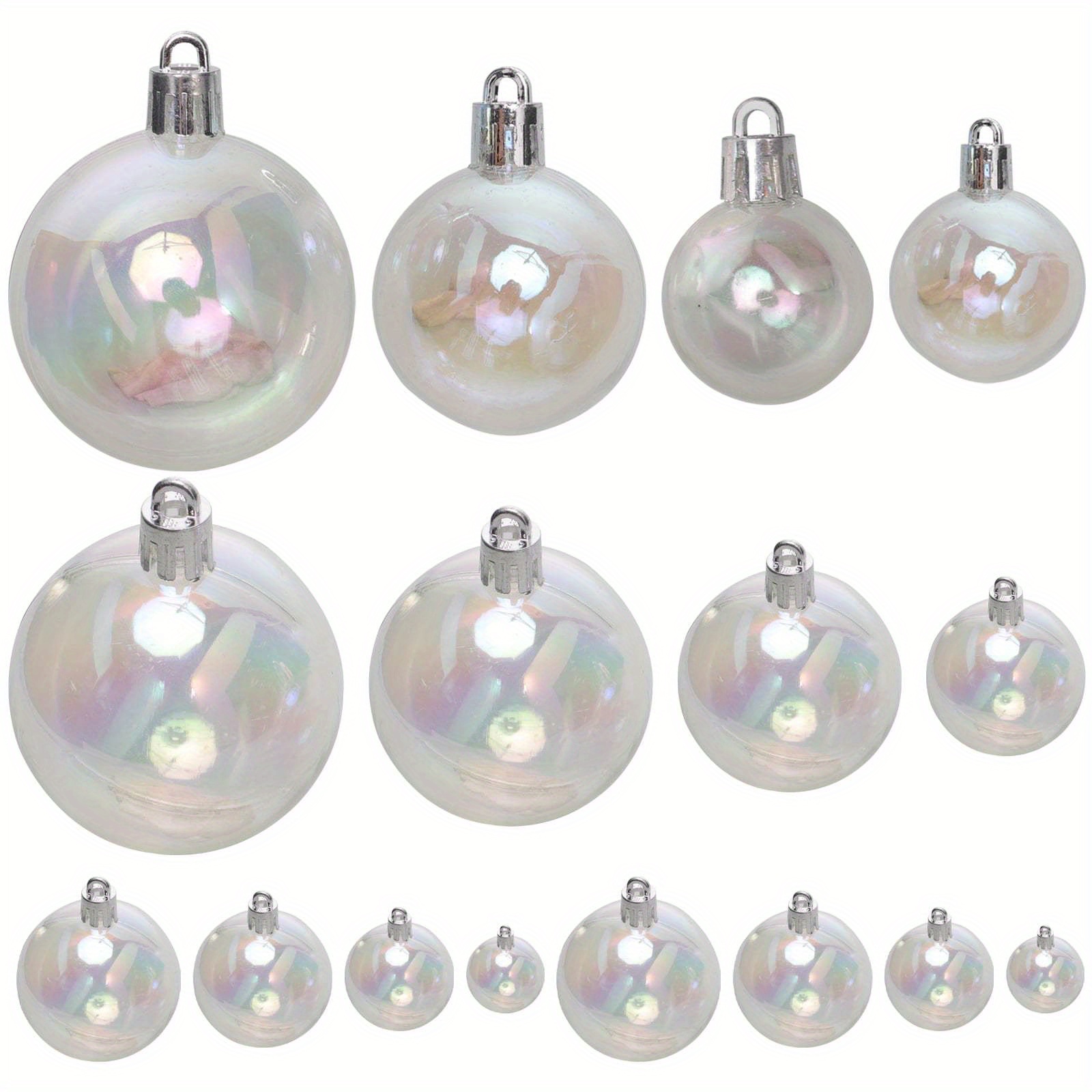 

Toyvian 36 Pcs Christmas Baubles Round Balls Xmas Tree Party Balls Ornament (transparent)