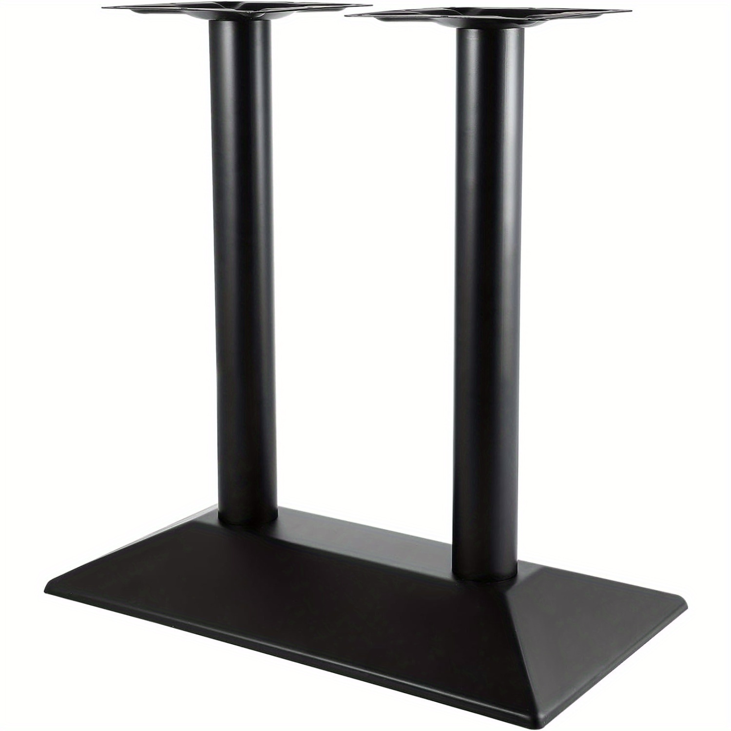 Image of Black Table Frame With A Height Of 72cm, Featuring Legs Made From Columns And A Rectangular Base Plate Suitable For Bistro Tables. This Black Frame Is Ideal For Dining Tables Or Desks