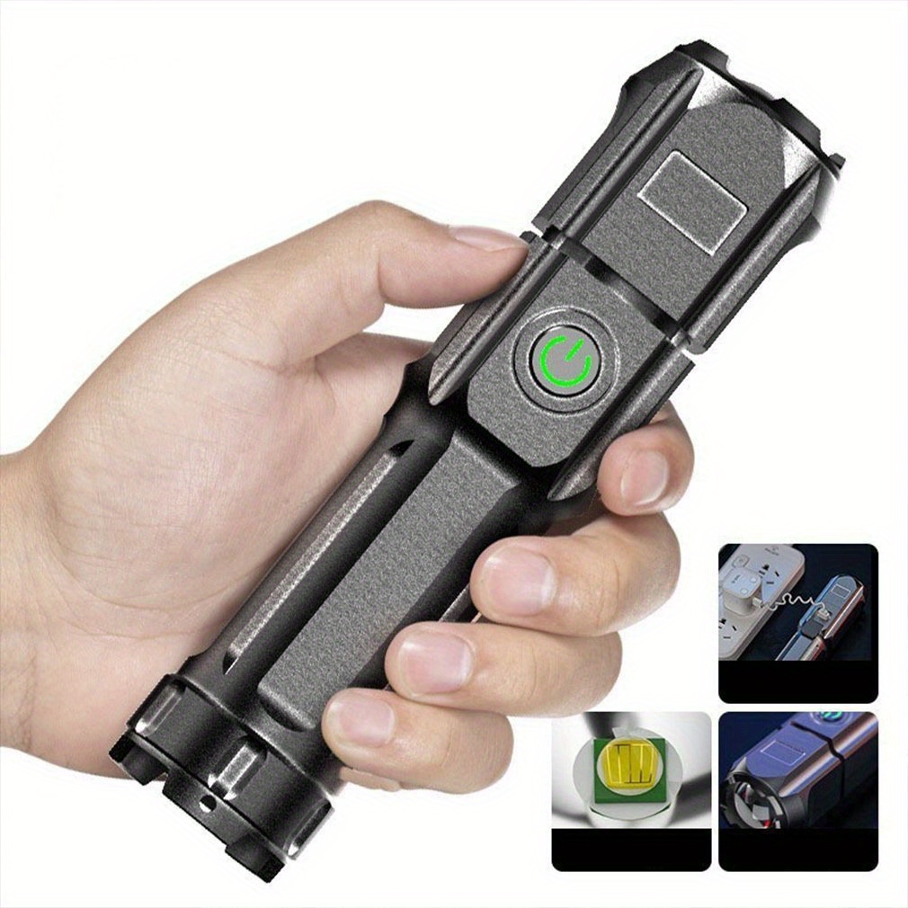 

Portable Mini 20000lm Outdoor Camping Hunting L2 Rechargeable Tactical Flashlight Telescopic Led Zoom Torch Kit