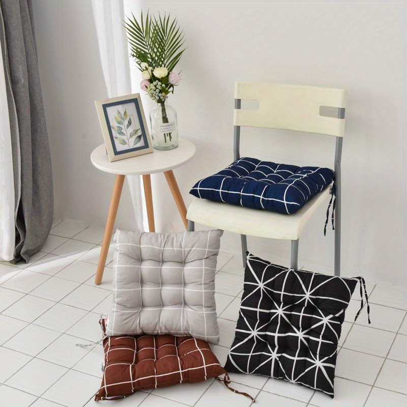 

Polka Dot Chair Cushions - Durable, Washable Polyester Seat Pads For Home & Office Decor, Perfect For Garden & Dining