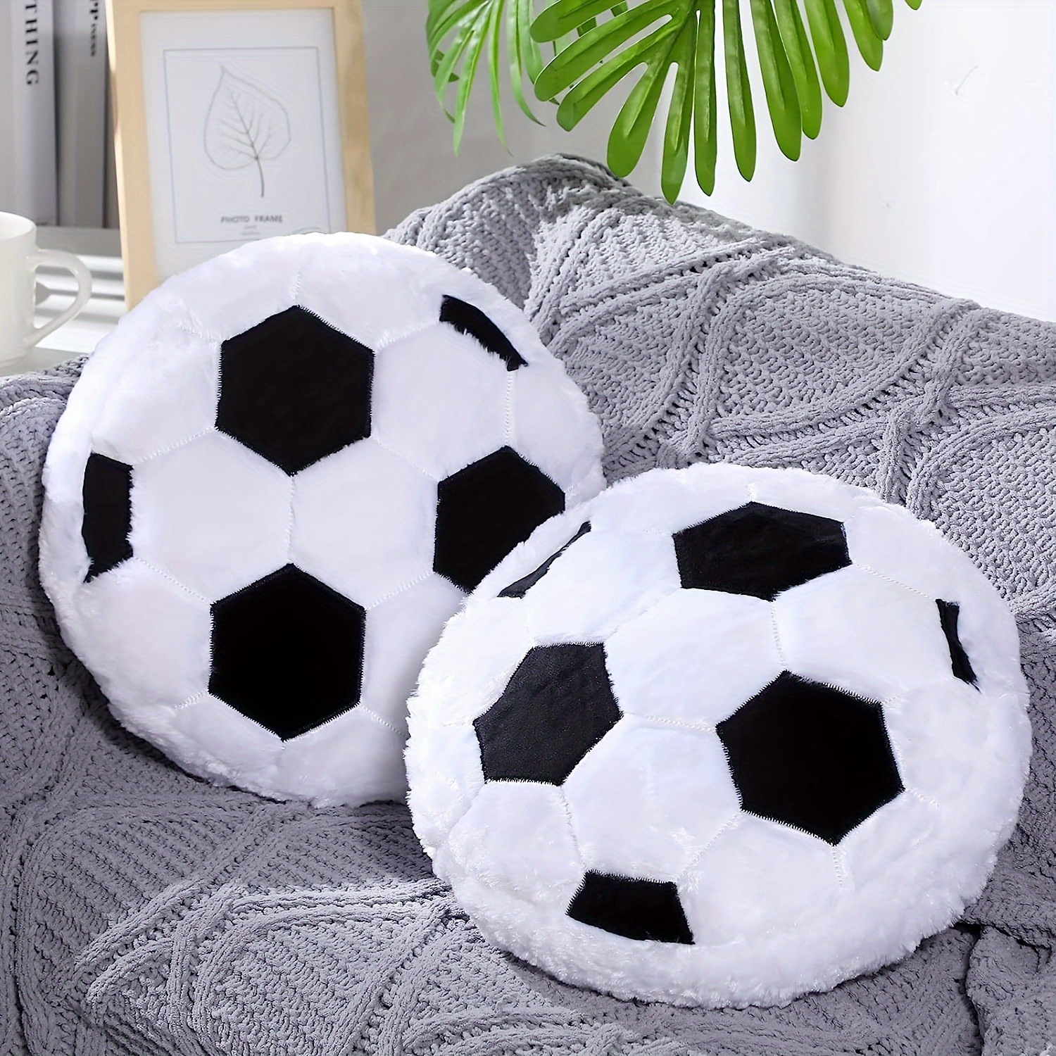 

1pc Plush Football Cushion Throw Pillow Cushion Home Decor For Boyfriend Birthday Fans Gift New Year Gift