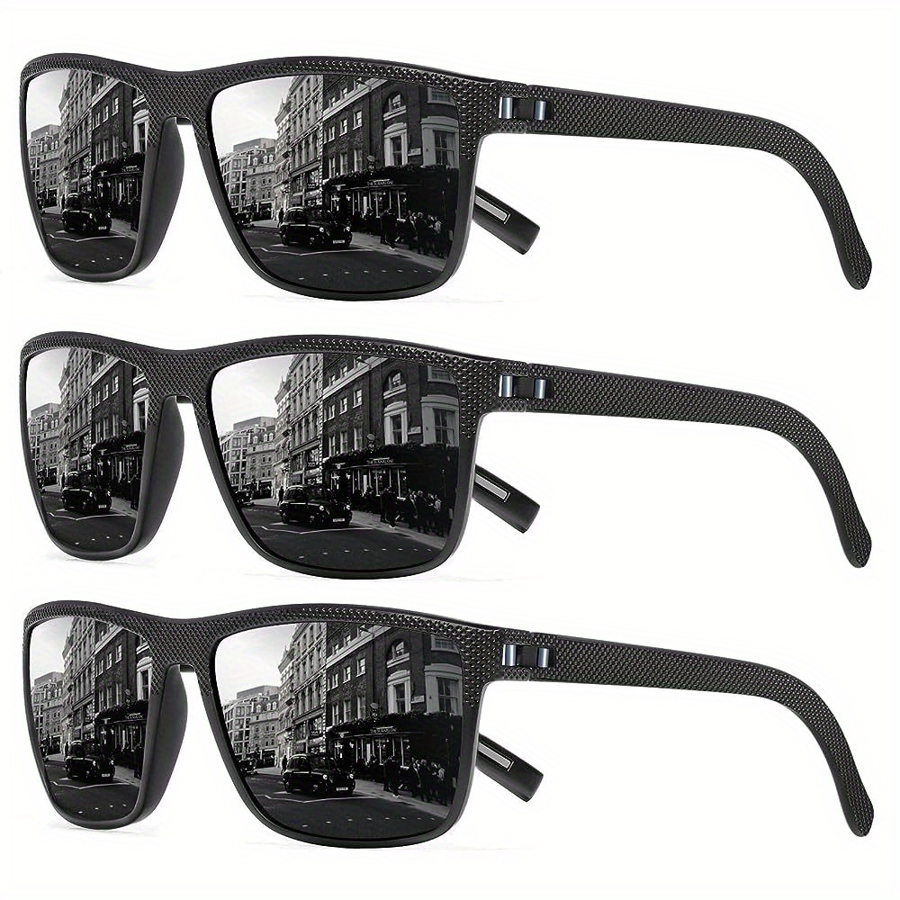 

3 Of Sunglasses, Polarised Sunglasses (unisex), Frame Sunglasses, And , Suitable For , , , Mountaineering