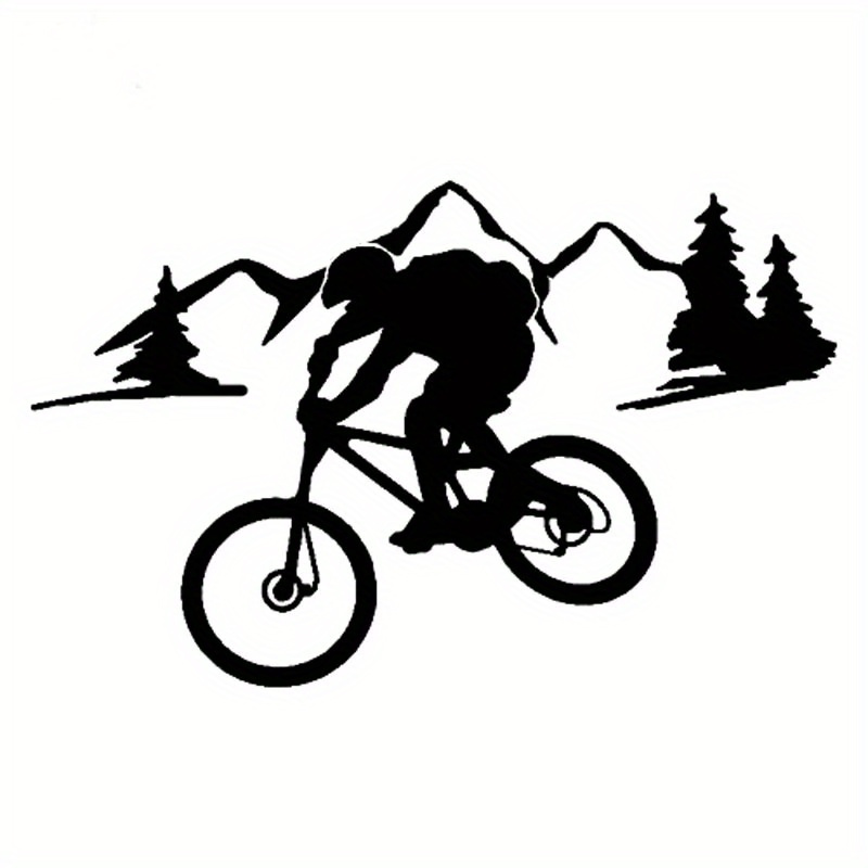 1pc Body Sticker, Reflective Sticker For Mountain Biking, Human Riding Sticker, Motorcycle Sticker
