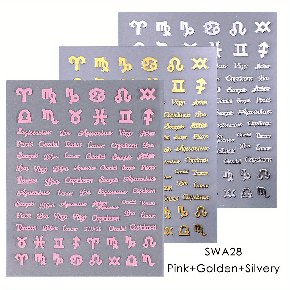 TEMU 2pcs Swa Halloween Nail Art Stickers - " Old I'm Vintage" Design, Self-adhesive, Glossy Finish, Plastic, Single Use, Festive Nail Decorations|vintage |selfadhesive Stickers, Nail Accessories