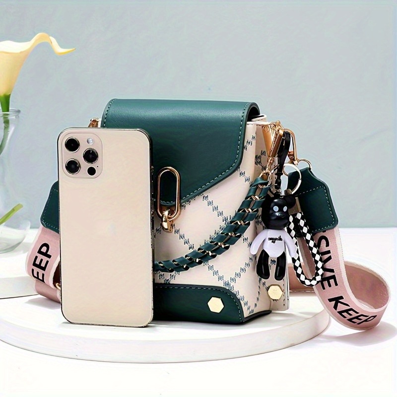 women's mini crossbody bag chain decor flap mini - Temu
