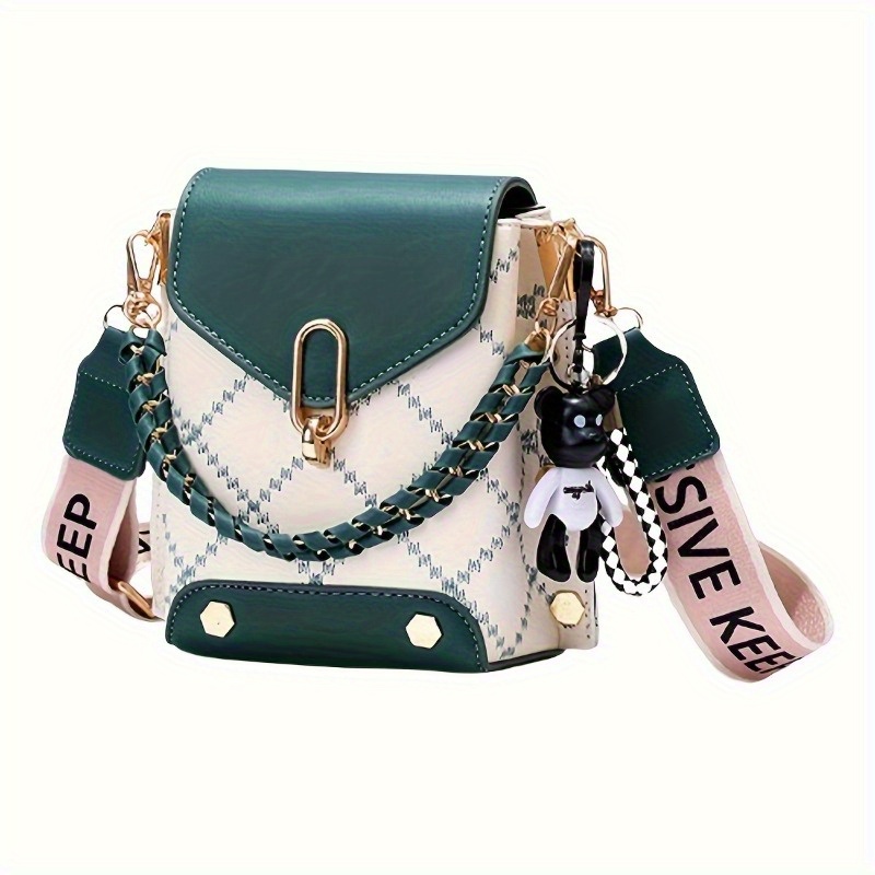 women's mini crossbody bag chain decor flap mini - Temu